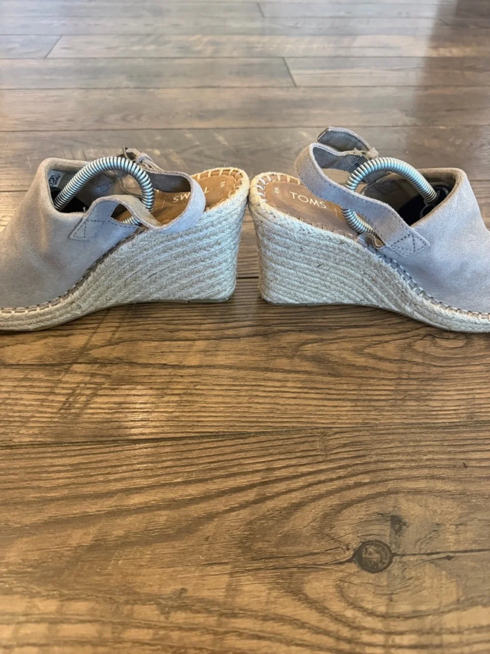 Women's Monica Taupe Suede Espadrille Slingback Wedges Size 8
